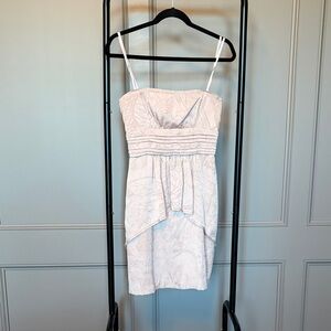 BCBGMaxAzria Strapless Dress in Light Cream